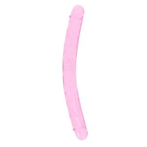 Dildo Duplo Crystal Clear 13 /34 Cm Rosa Realrock