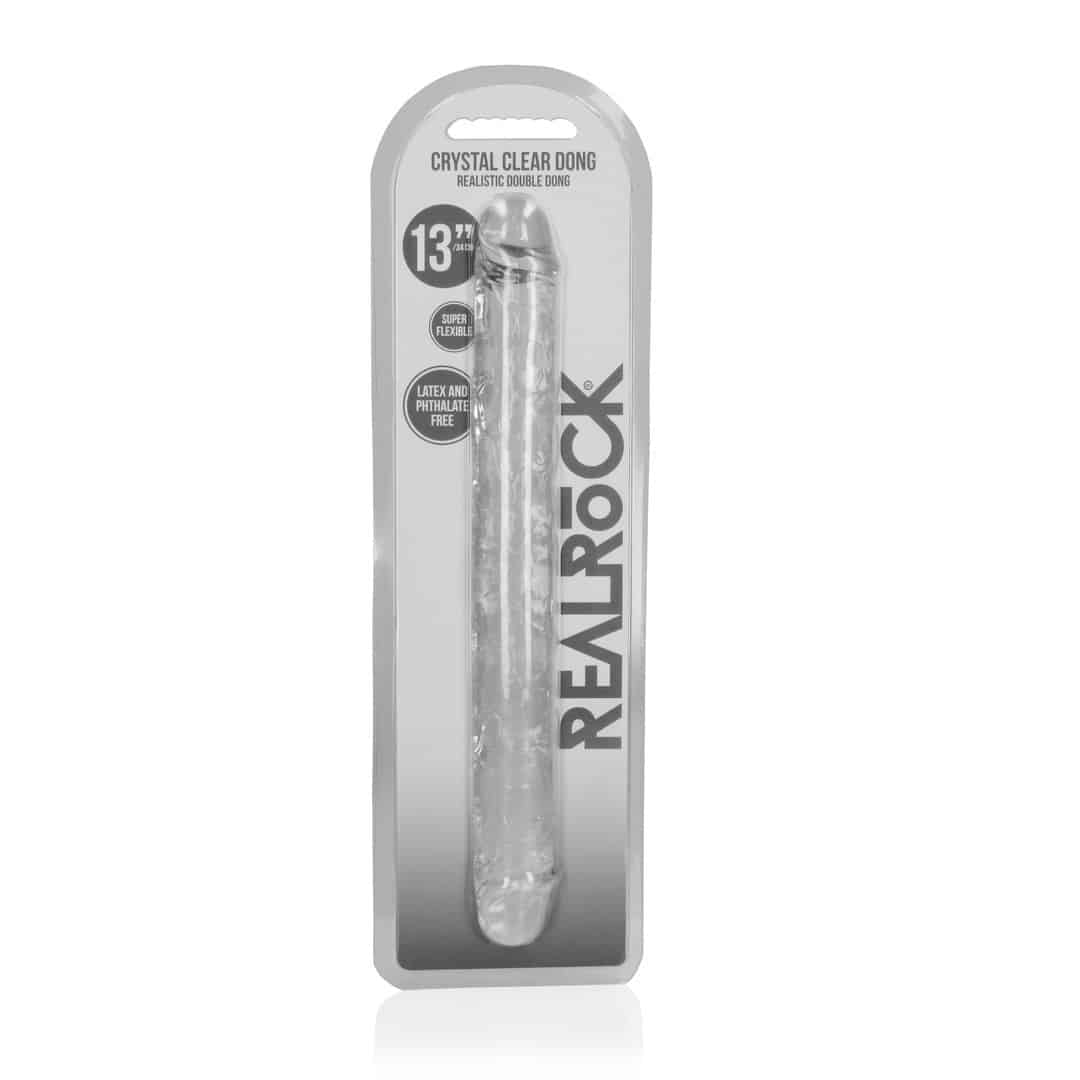 Dildo Duplo Crystal Clear 13 /34 Cm Transparente Realrock - Image 2