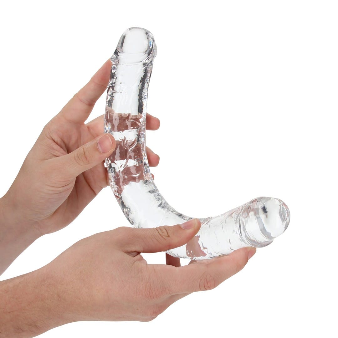 Dildo Duplo Crystal Clear 13 /34 Cm Transparente Realrock - Image 5