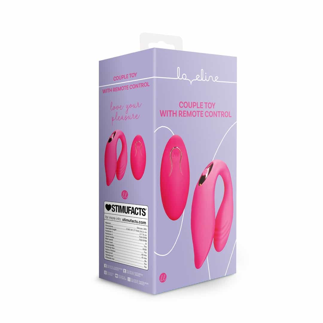 Vibrador De Casal Com Comando Wild Strawberry Loveline - Image 2