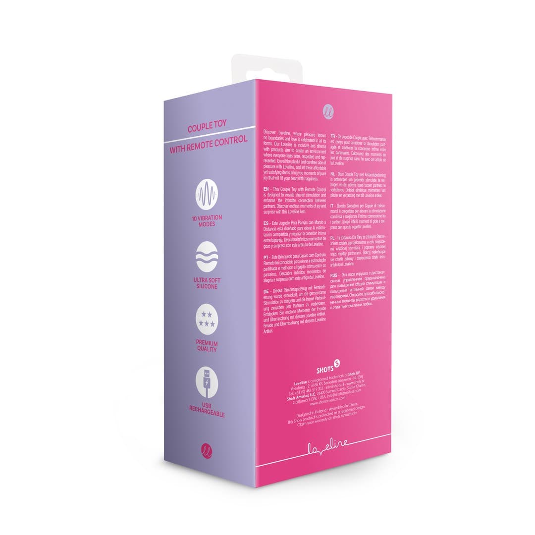 Vibrador De Casal Com Comando Wild Strawberry Loveline - Image 3