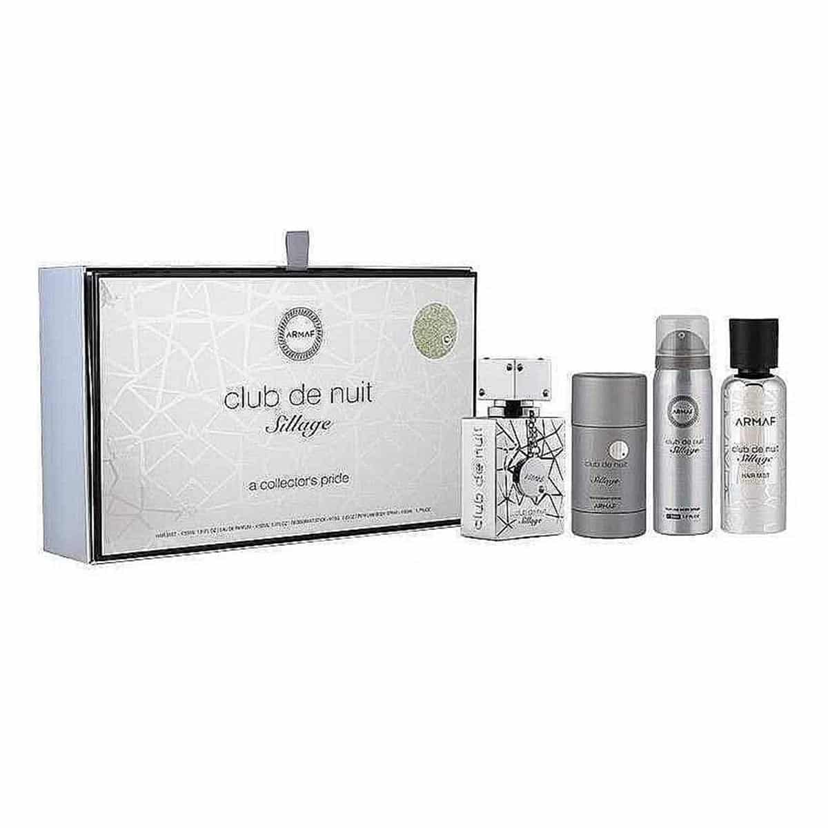 Armaf Club De Nuit Sillage Eau De Parfum 30un + Hair Mist 55ml + Desodorante Stick 75ml + Spray Corporal Perfumado 50ml