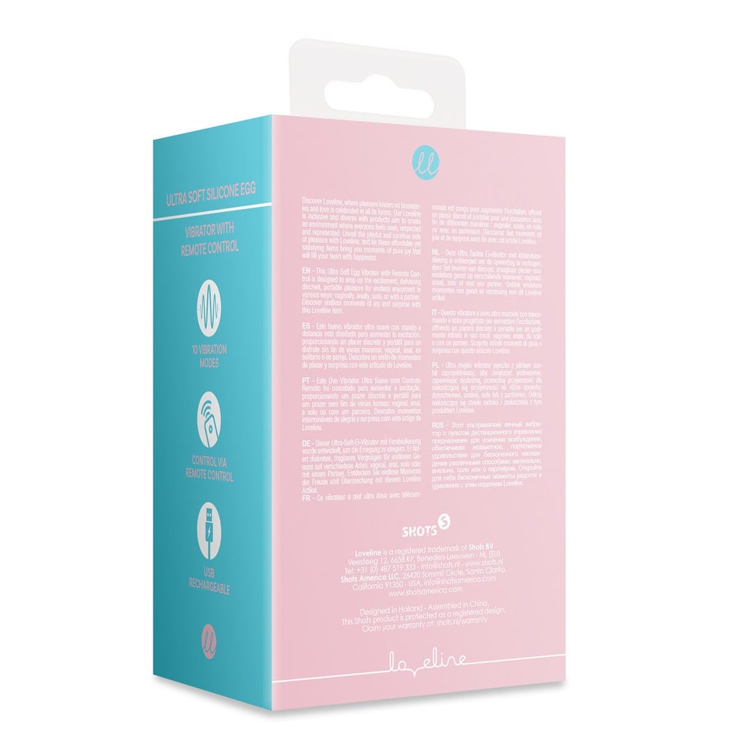 Ovo Vibratório Com Comando Ultra Soft Silicone Pink Arabesque Loveline - Image 3