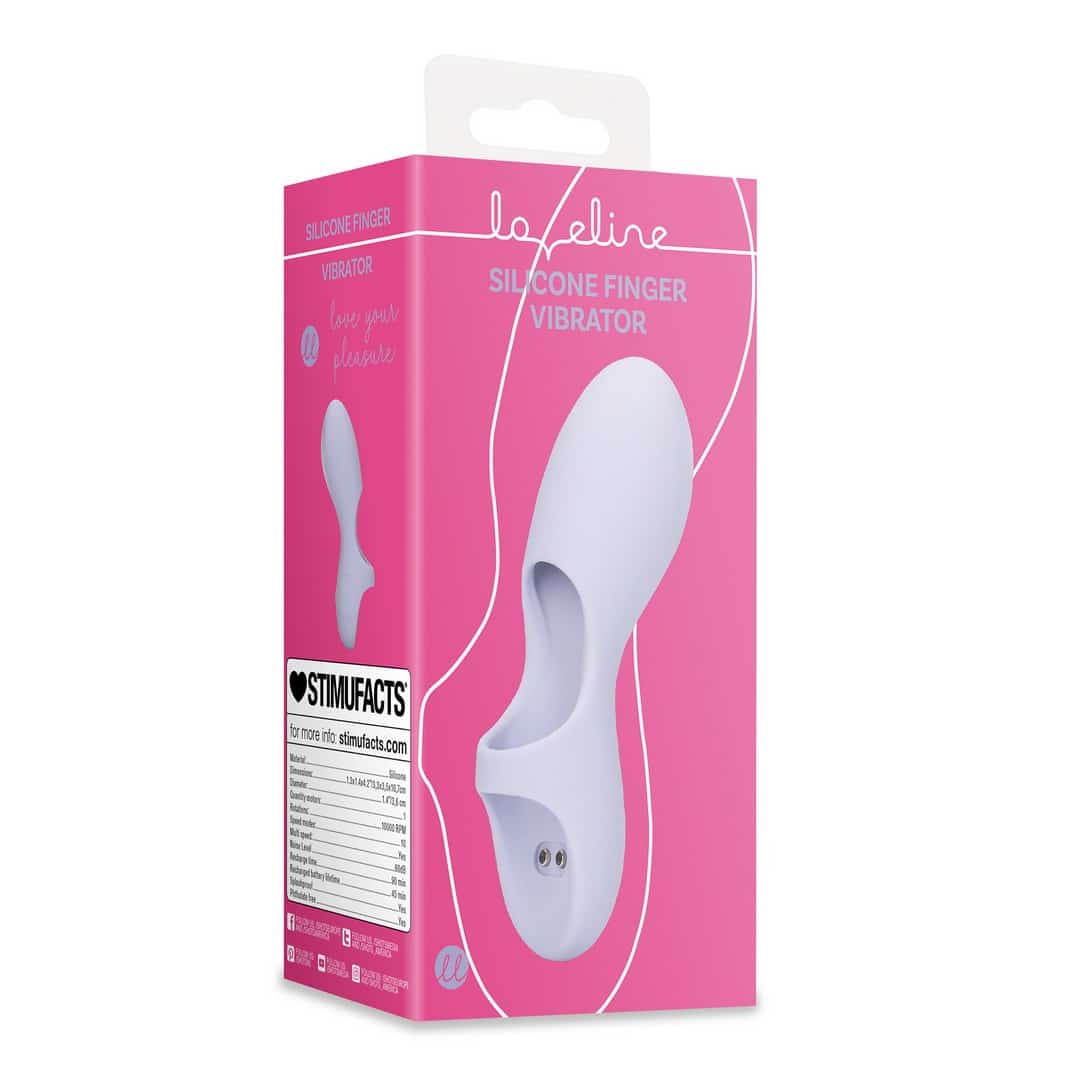 Estimulador Silicone Finger Vibrator Lavender Loveline - Image 2