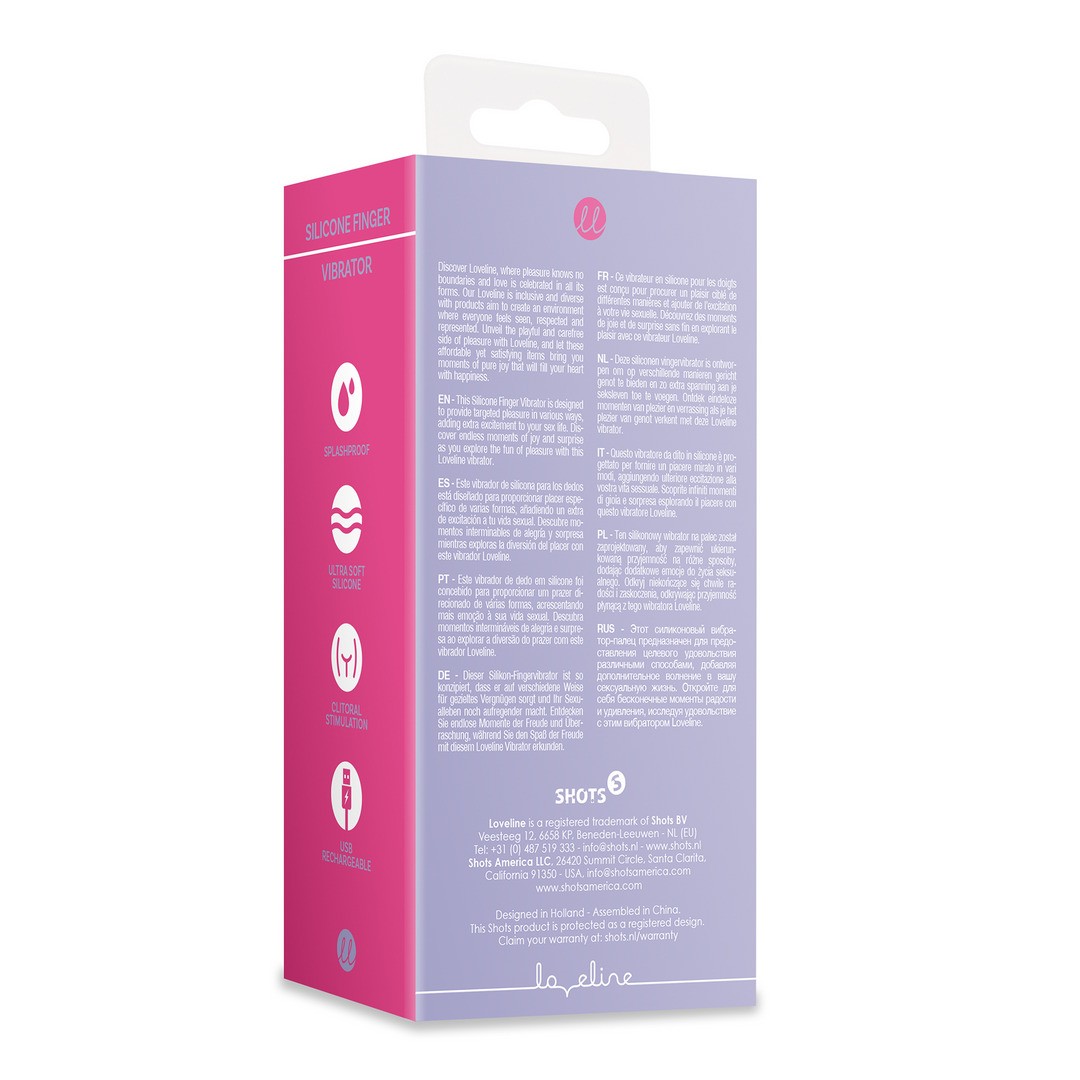 Estimulador Silicone Finger Vibrator Lavender Loveline - Image 3