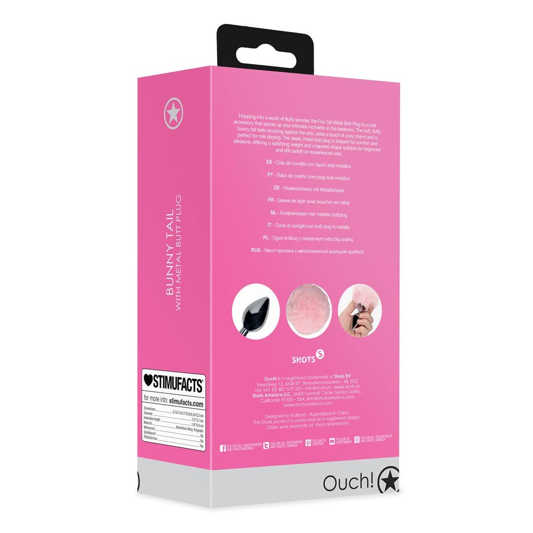 Plug Anal Com Cauda De Coelho Rosa Ouch! - Image 3