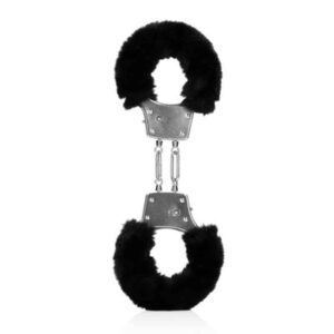 Algemas Com Pelúcia Furry Metal Preto Ouch!