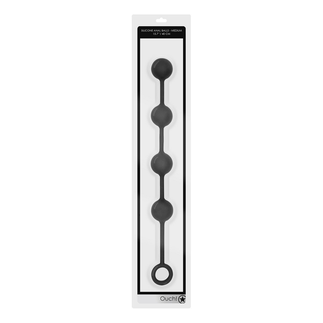Bolas Anais De Silicone Medium Ouch! Pretas - Image 2