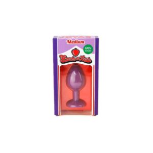 Plug Anal De Silicone Com Joia Roxo Candy Lust