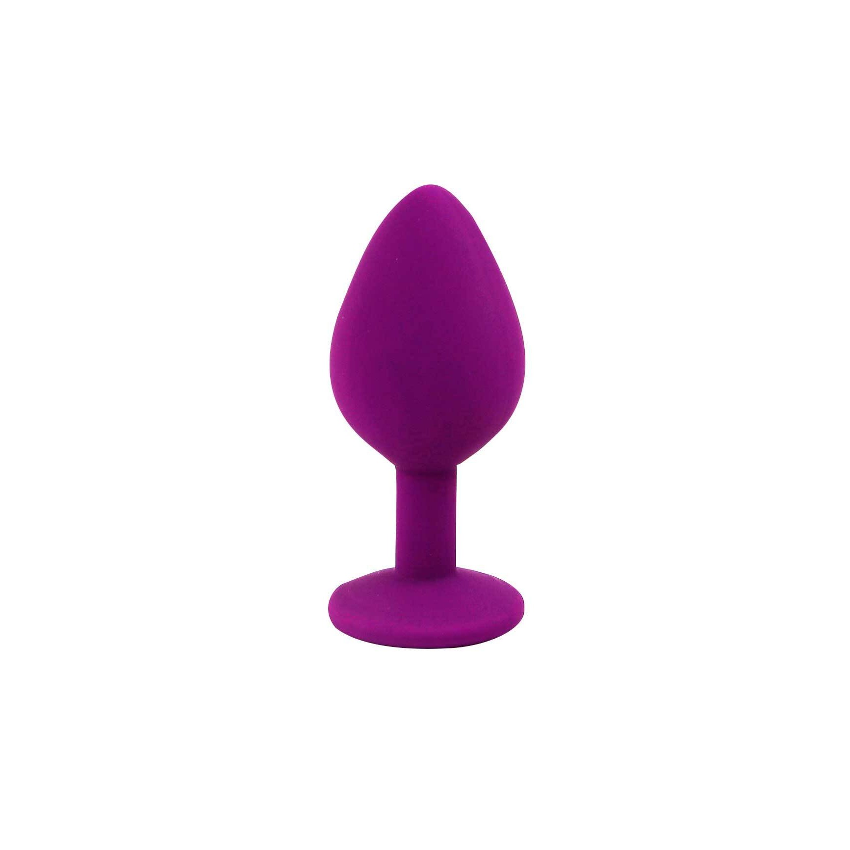 Plug Anal De Silicone Com Joia Roxo Candy Lust - Image 3