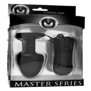Plug Anal Vibratório Com Joia E Comando Paragon Master Series