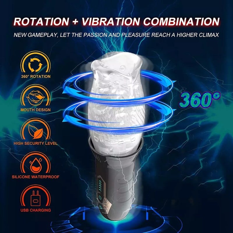 Masturbador Com Vibração E Rotação Spinning Machine V 2.0 Funny Mee - Image 3