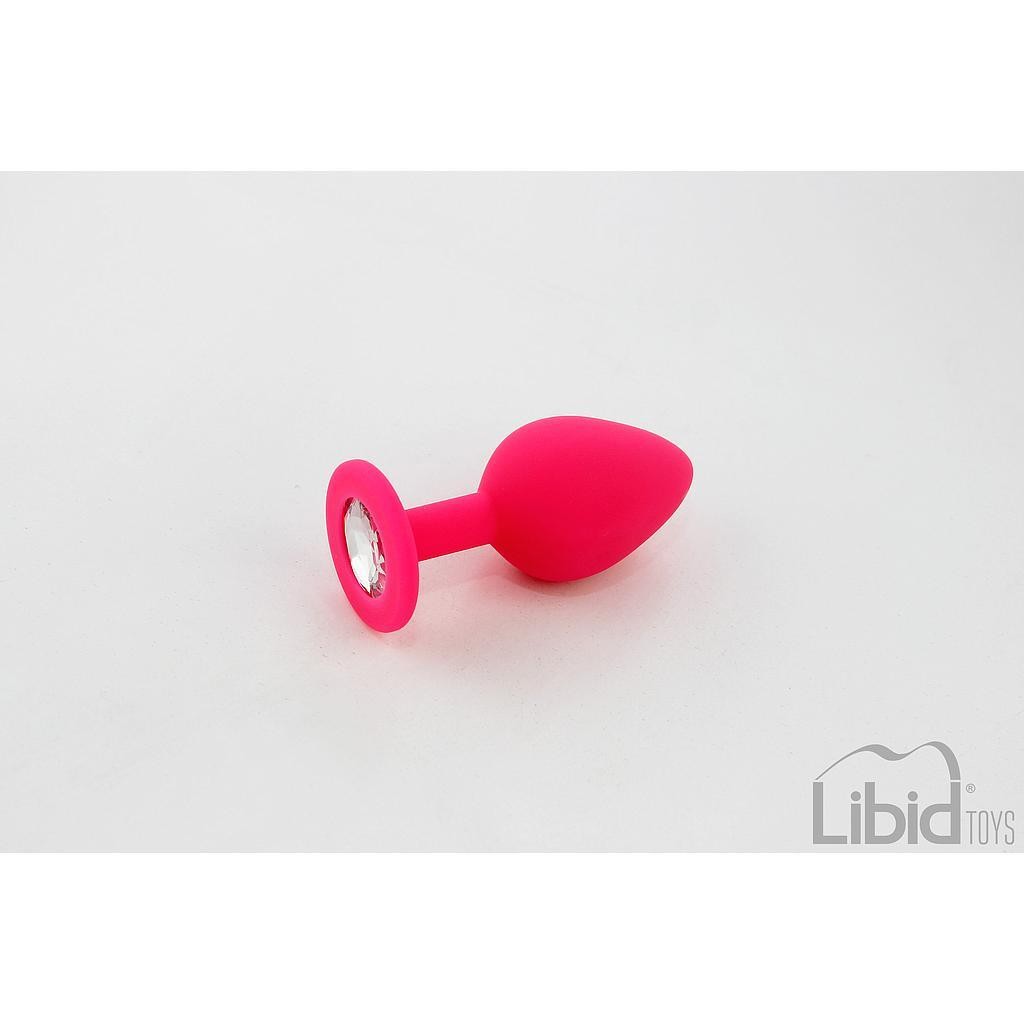 Plug Anal De Silicone Com Joia Rosa Candy Lust - Image 2
