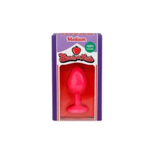 Plug Anal De Silicone Com Joia Rosa Candy Lust