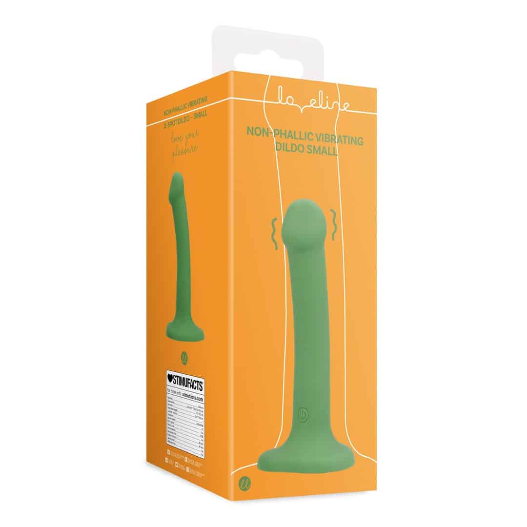 Vibrador Non-Phallic Vibrating Dildo Pequeno Forest Green Loveline - Image 2