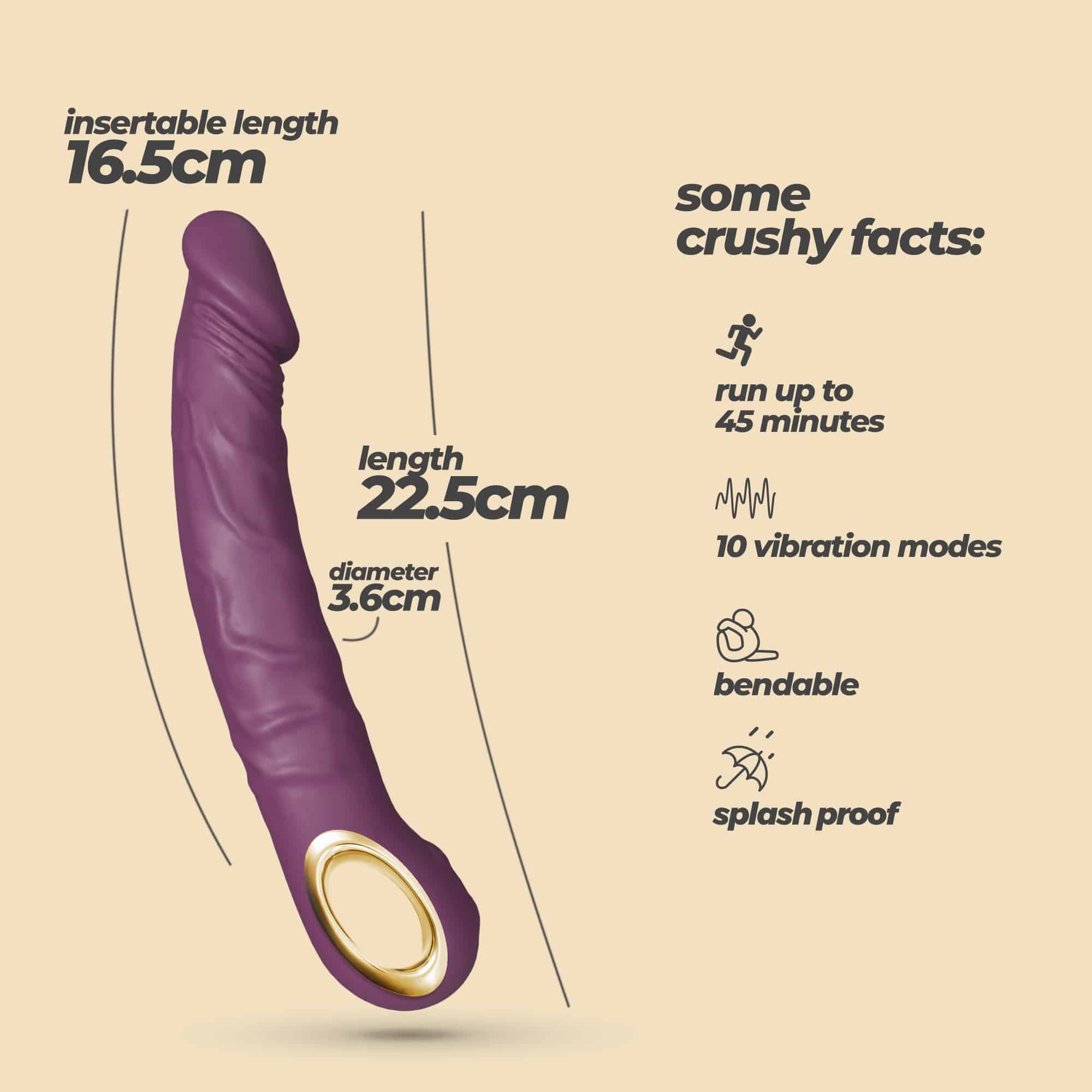 Vibrador Flexível Magnus Bend Roxo Crushious - Image 8