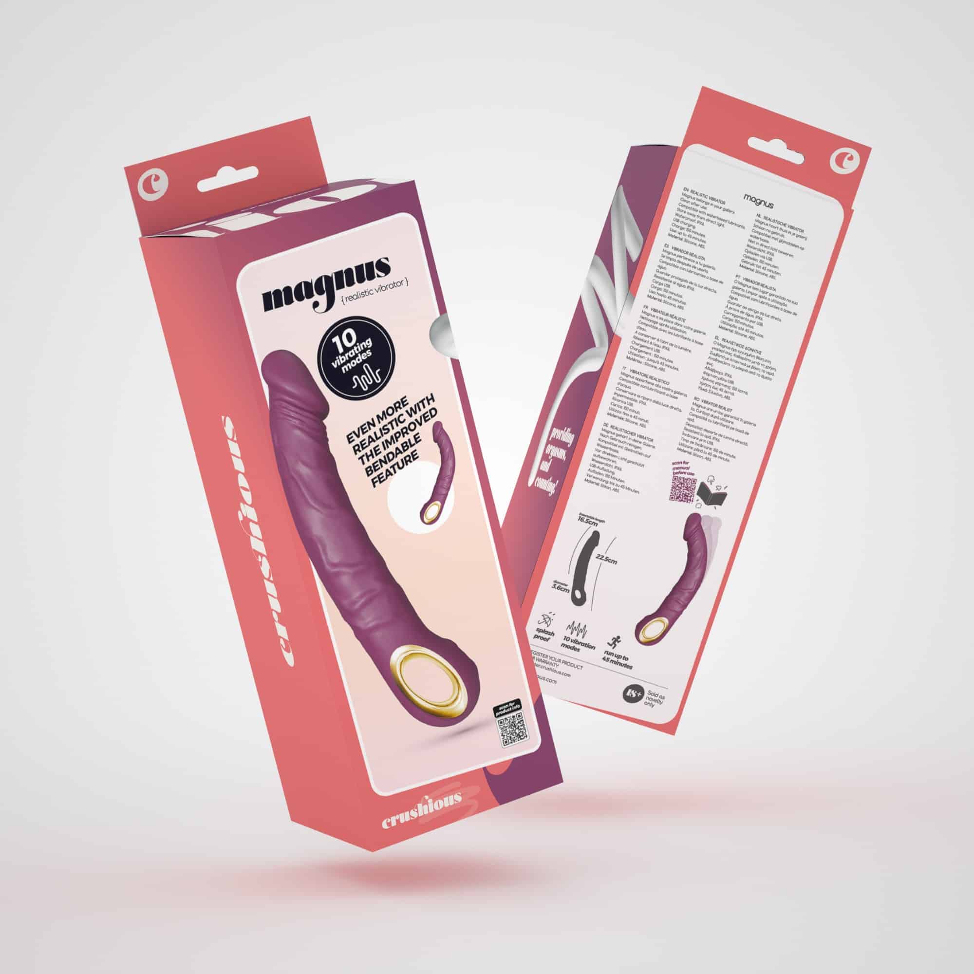 Vibrador Flexível Magnus Bend Roxo Crushious - Image 9