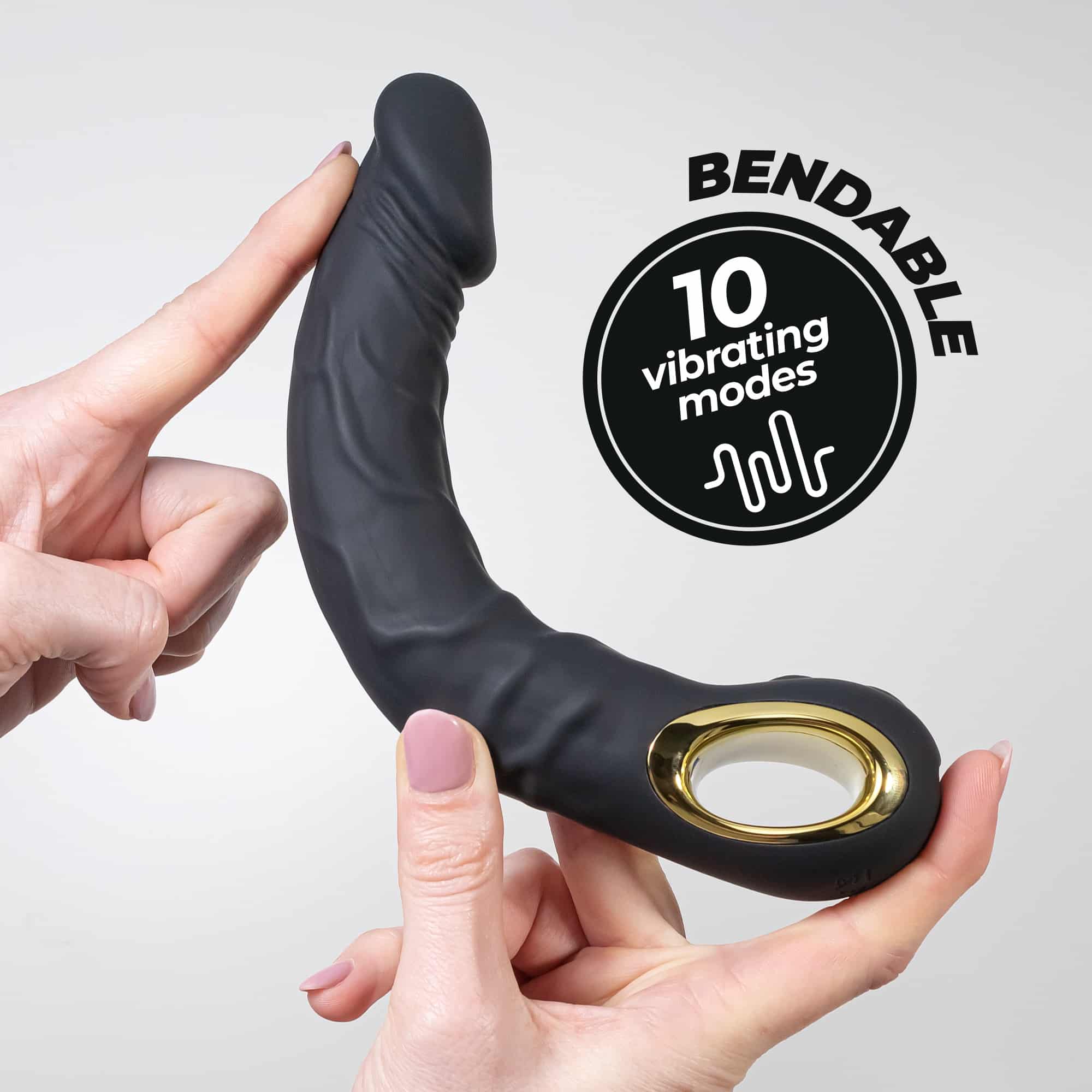 Vibrador Flexível Magnus Bend Preto Crushious