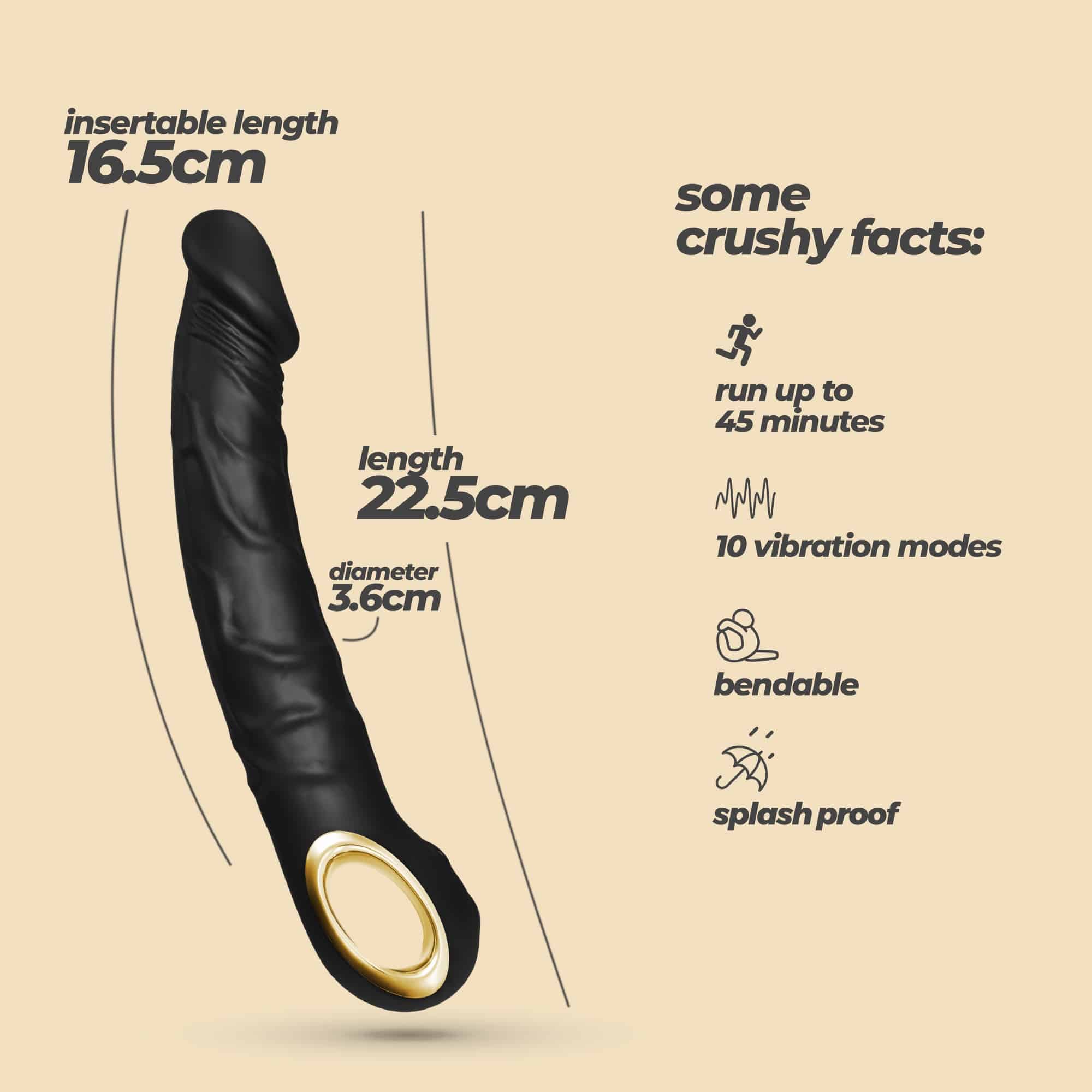 Vibrador Flexível Magnus Bend Preto Crushious - Image 8