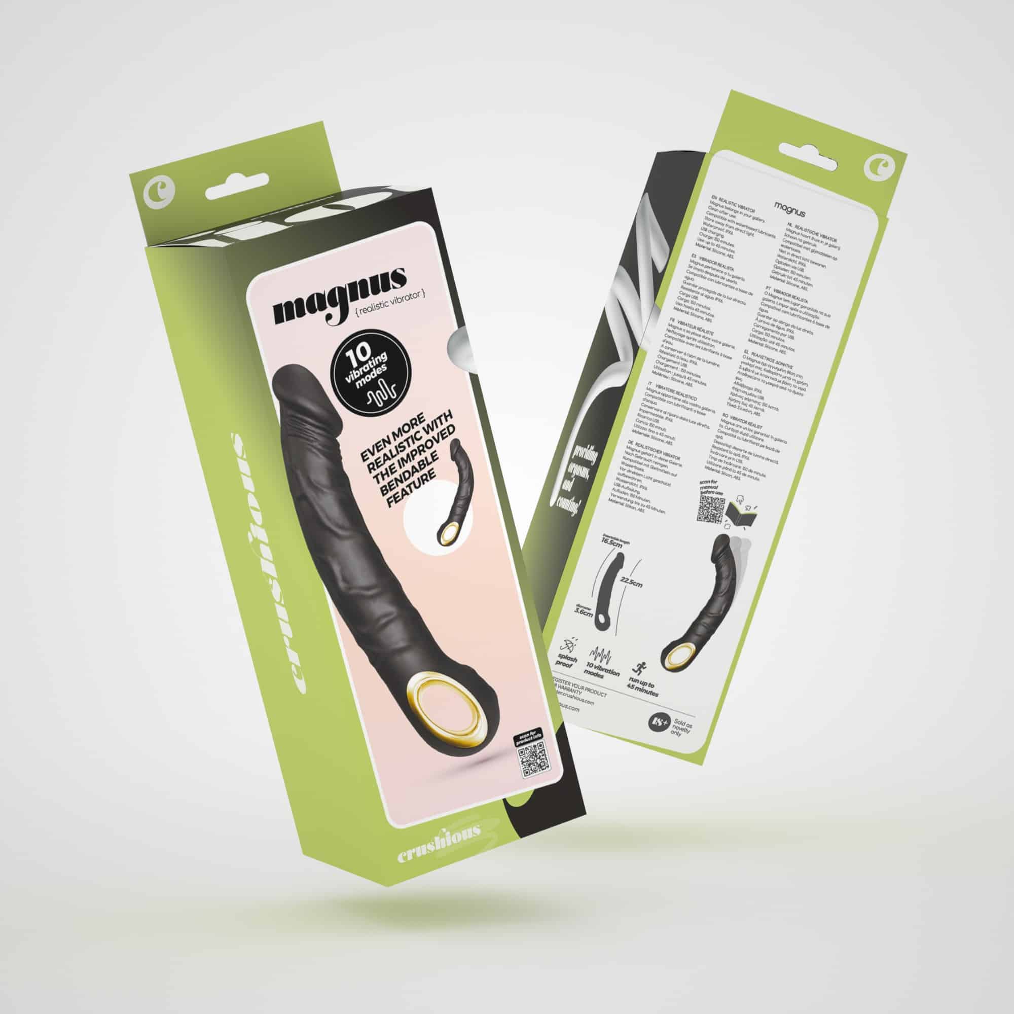 Vibrador Flexível Magnus Bend Preto Crushious - Image 9