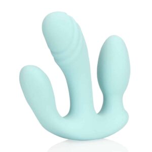 Vibrador 3-1 De Silicone Liquido Breezy Blue Loveline