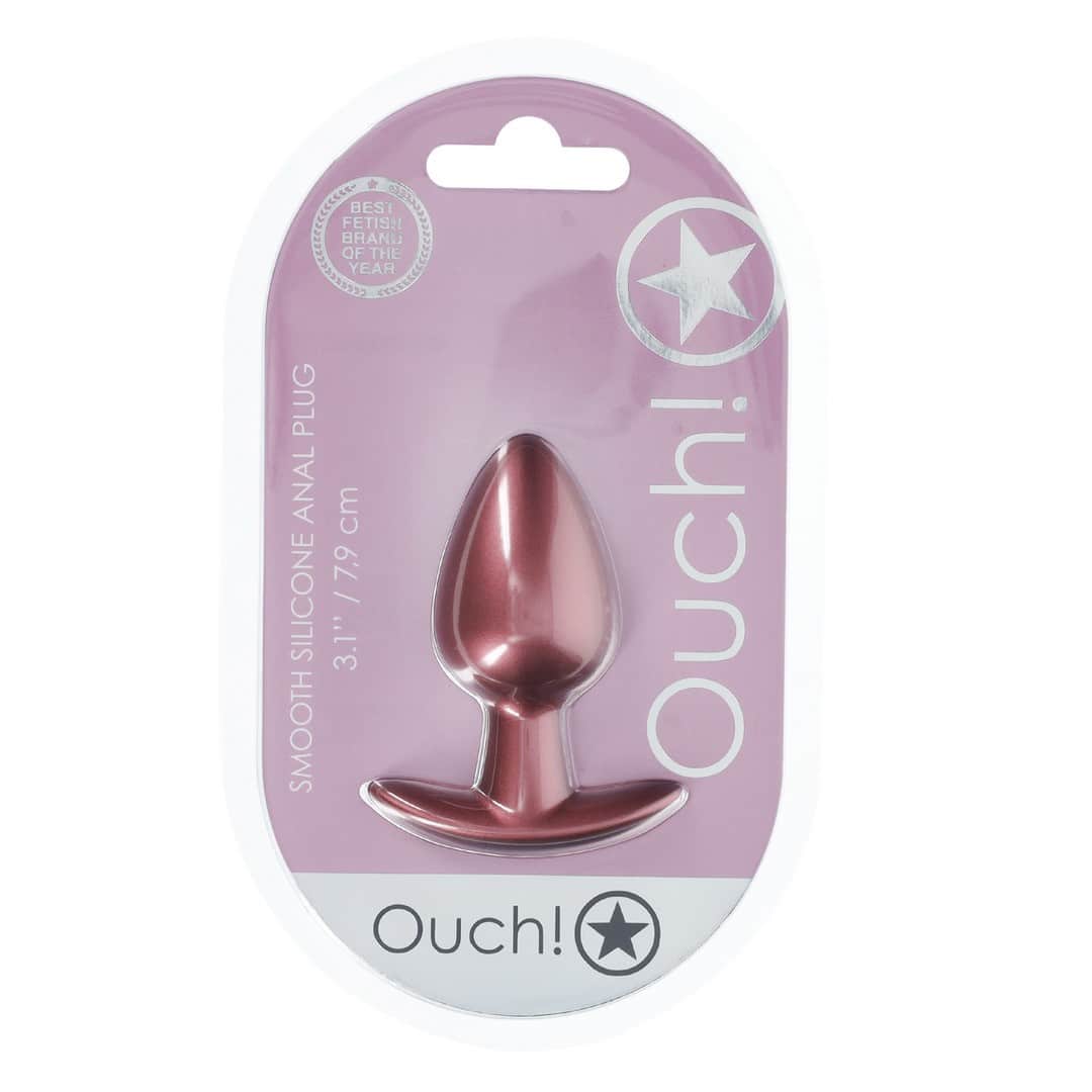 Plug Anal Smooth Silicone Medium 3,1 /7,9 Cm Rose Gold Ouch! - Image 2