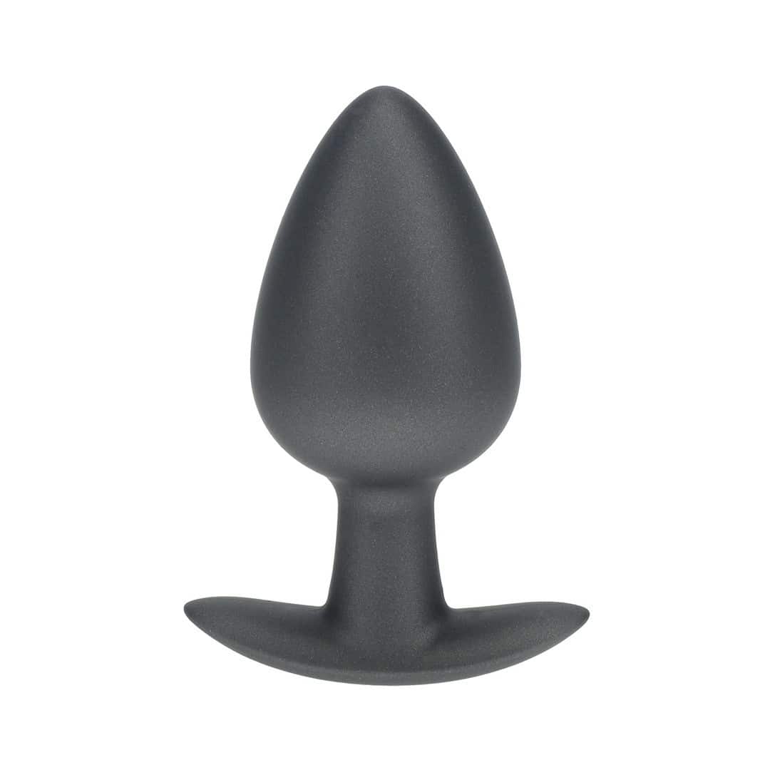 Plug Anal Smooth Silicone Large 3,5 /8,9 Cm Gun Metal Ouch!