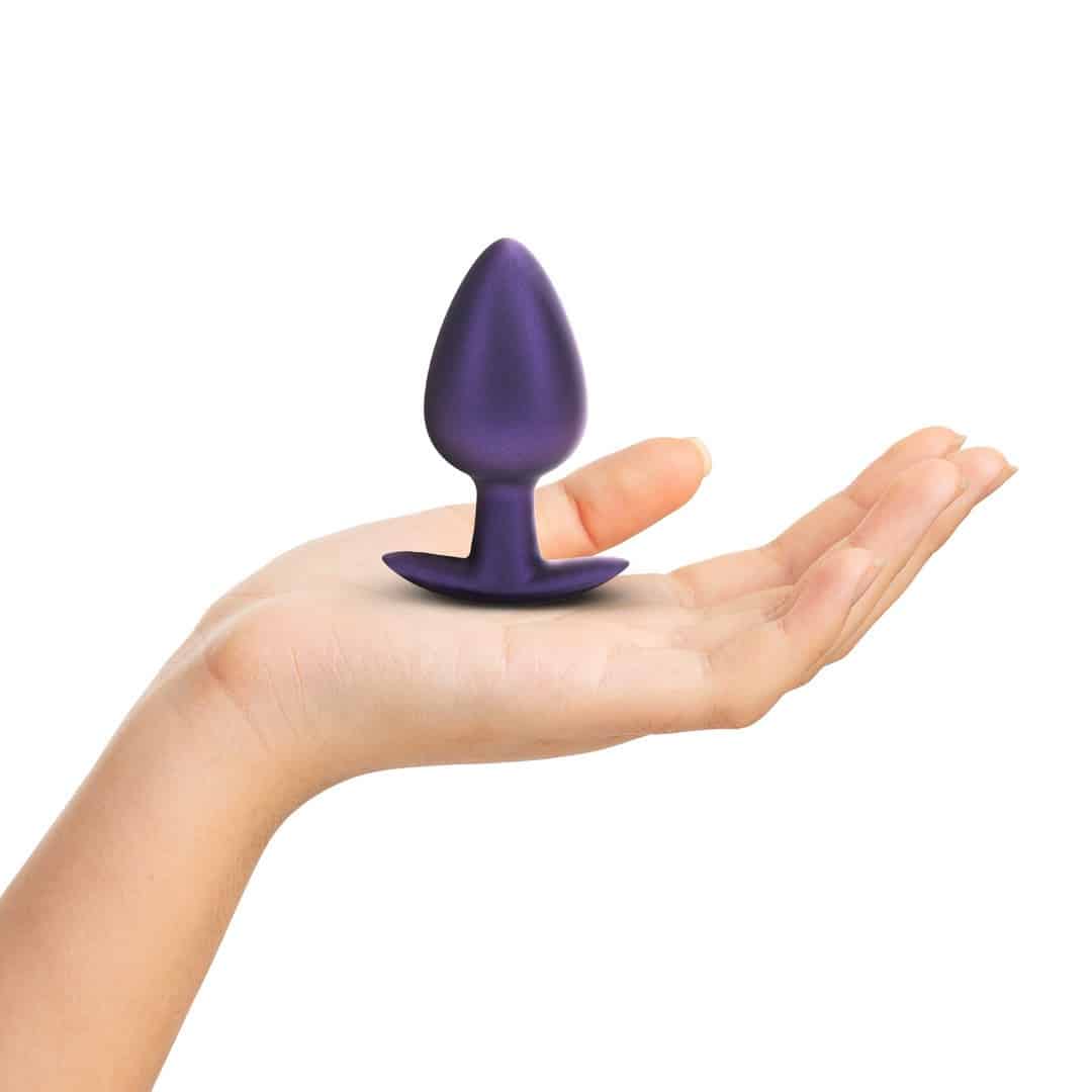 Plug Anal Smooth Silicone Large 3,5 /8,9 Cm Metallic Purple Ouch! - Image 3