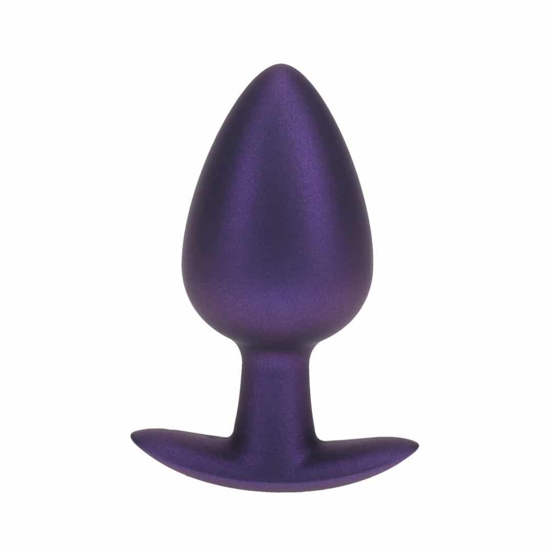Plug Anal Smooth Silicone Large 3,5 /8,9 Cm Metallic Purple Ouch!