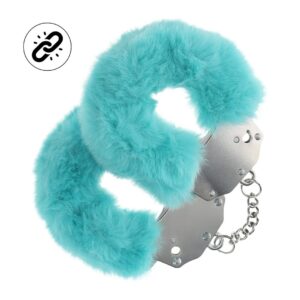 Algemas Com Pelúcia Heavy-Duty Fluffy Azul Ouch!