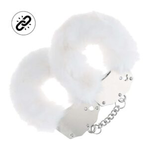 Algemas Com Pelúcia Heavy-Duty Fluffy Branco Ouch!