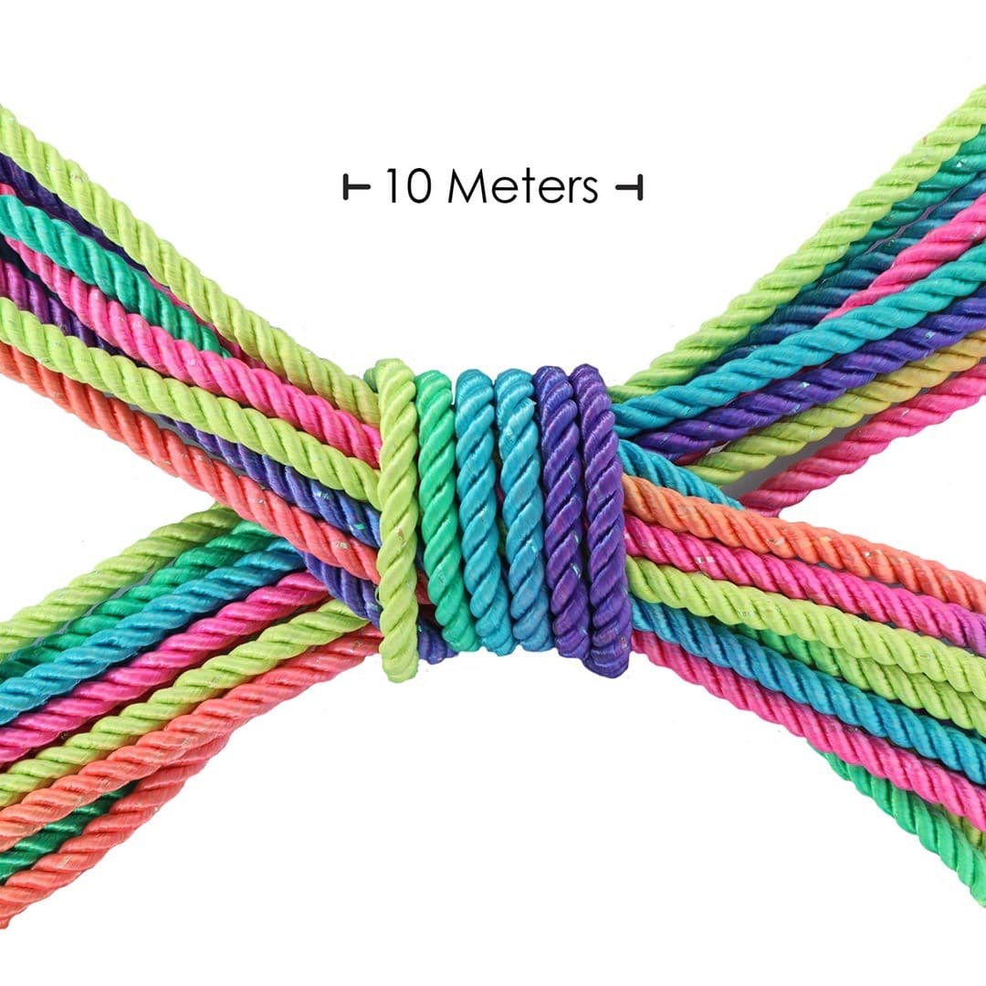 Corda De Poliéster Para Bondage 32.8 Ft / 10 M Colorido Com Brilho Ouch! - Image 2