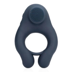 Anel Vibratório Com Estimulação Clitoriana Azul Índigo Loveline