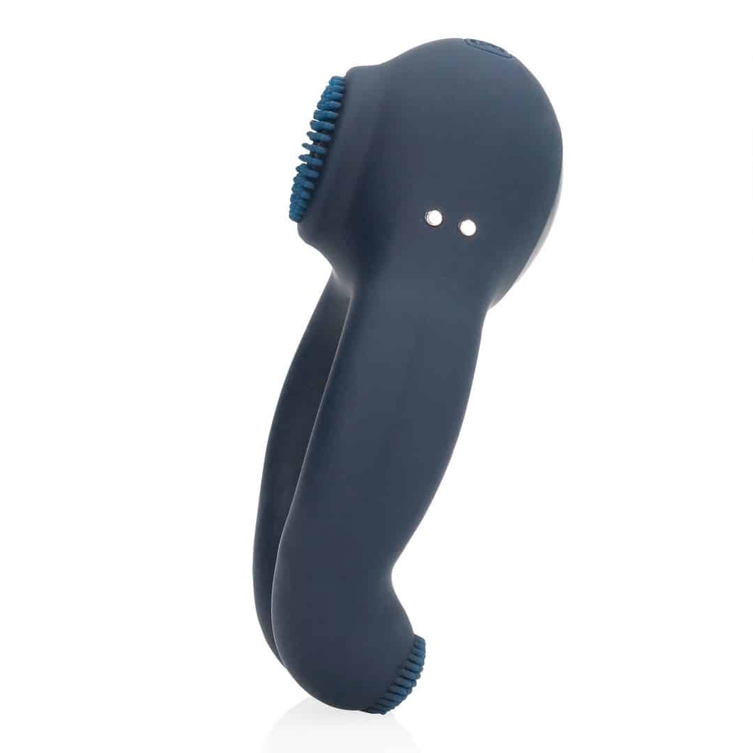 Anel Vibratório Com Estimulação Clitoriana Azul Índigo Loveline - Image 4