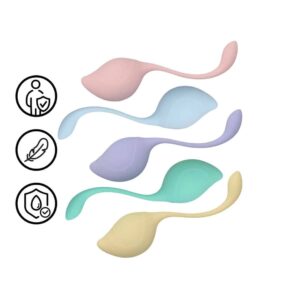 Conjunto De 5 Bolas Vaginais Pelvic Stem Kegel Kit Multicolor Loveline