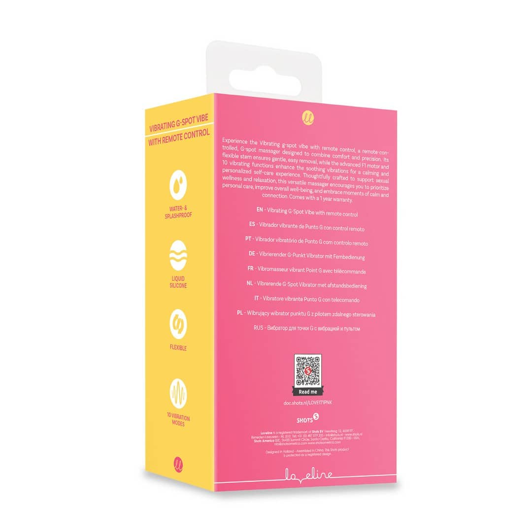 Ovo Vibratório Com Comando G-Spot Vibe Rosa Loveline - Image 3
