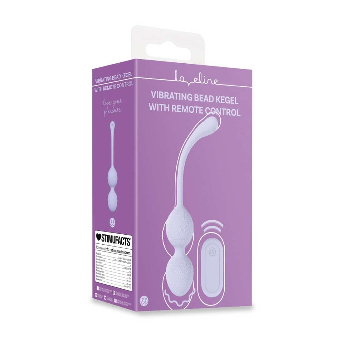Bolas Vaginais Bead Kegel Com Vibração E Comando Lavender Loveline - Image 2