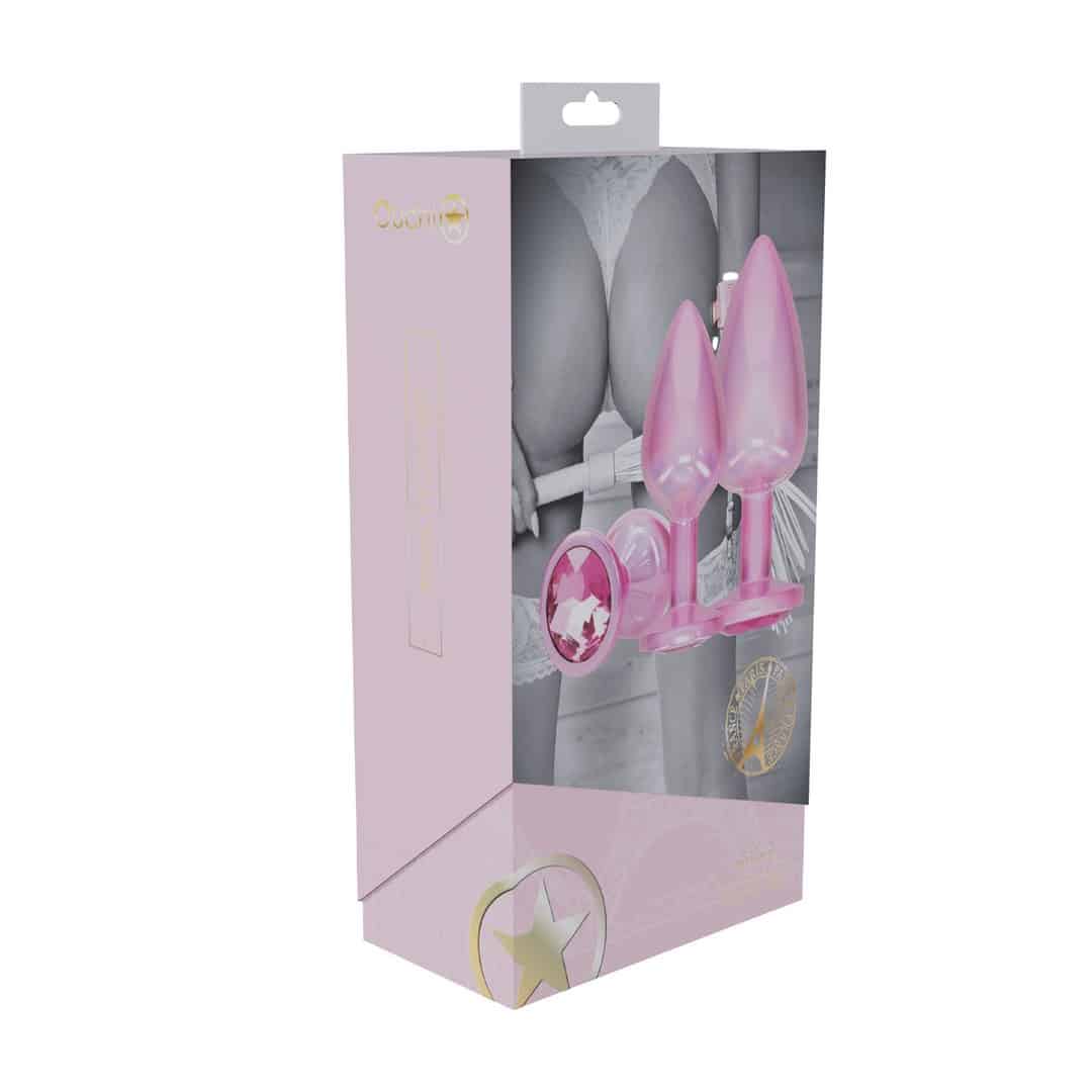 Conjunto De 3 Plugs Anais Em Metal Paris Collection Rosa Ouch! - Image 2