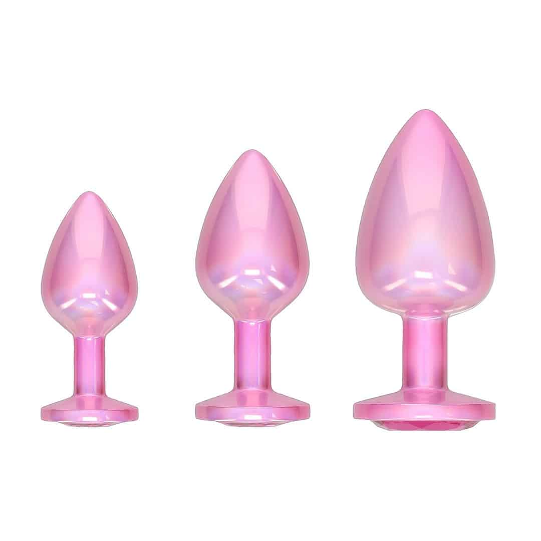 Conjunto De 3 Plugs Anais Em Metal Paris Collection Rosa Ouch! - Image 3
