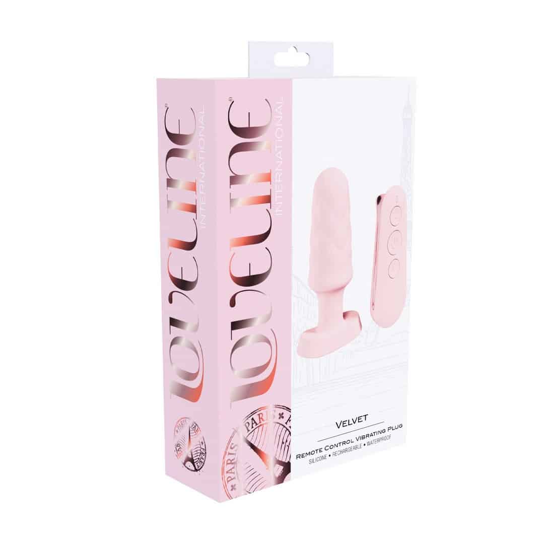 Plug Anal Com Vibração E Comando Velvet Rosa Loveline - Image 2