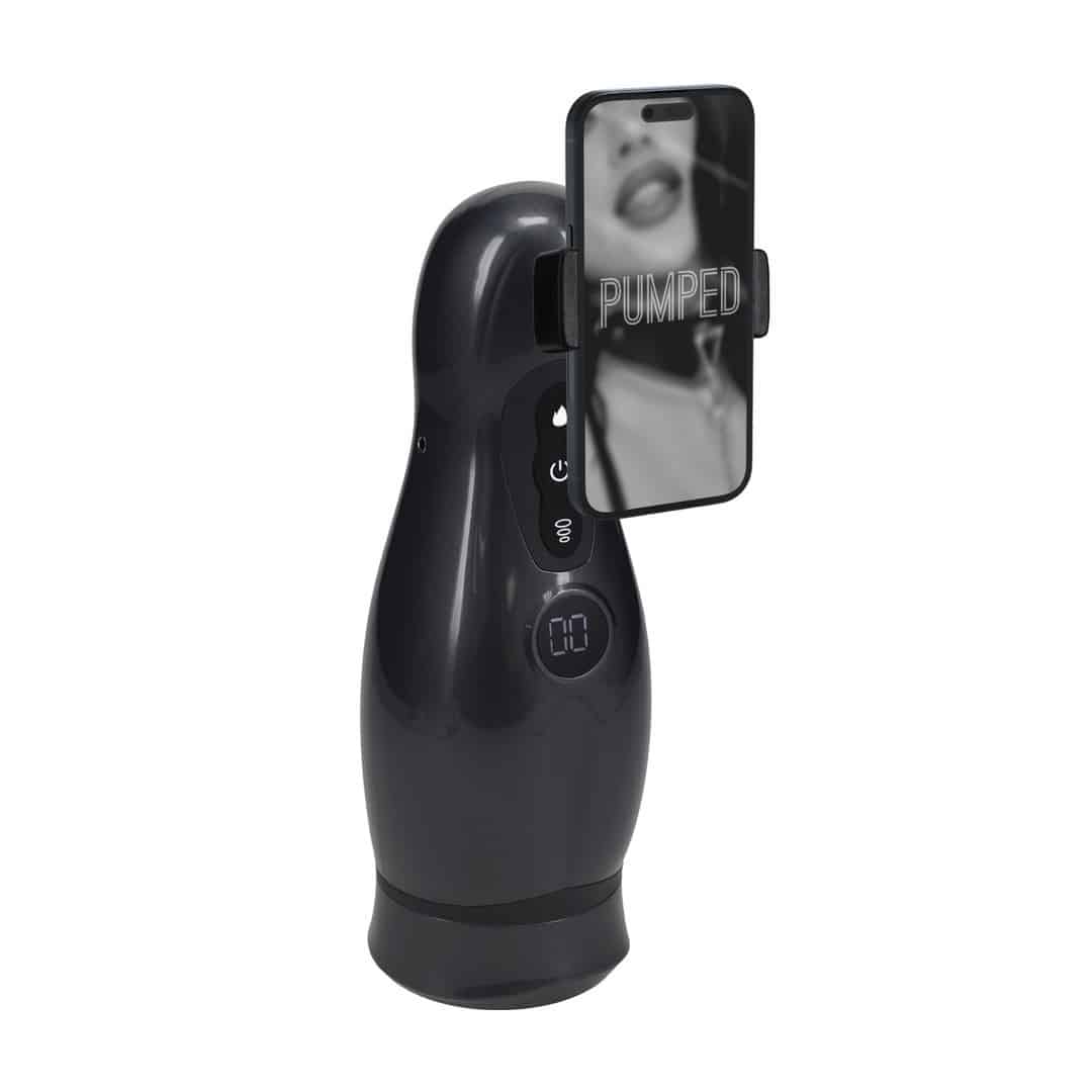 Masturbador Vibratório Com Sucção E Suporte De Telefone Virtuo Gun Metal Pumped - Image 5