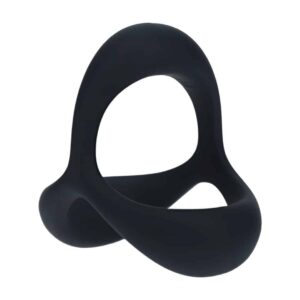 Anel Para O Pénis Em Silicone Tri O Ergo Preto Levelz