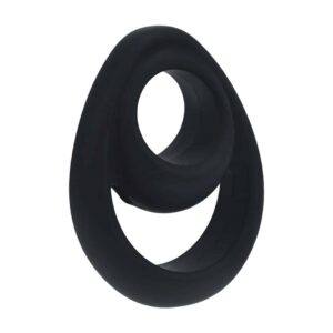 Anel Para O Pénis Duplo Em Silicone Ergo Preto Levelz