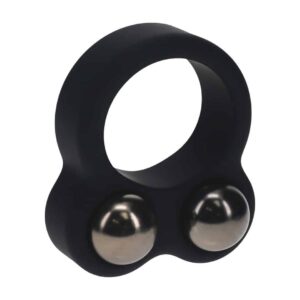 Anel Para O Pénis Em Silicone Líquido Com Peso Duplo Preto Levelz
