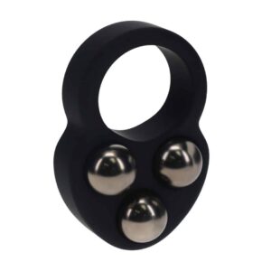 Anel Para O Pénis Em Silicone Líquido Com Peso Triplo Preto Levelz