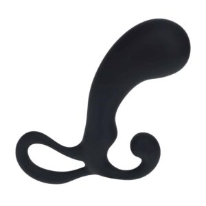 Estimulador De Próstata Em Silicone Com Bolbo E Alça L Preto Levelz