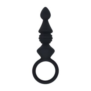 Sonda Anal Em Silicone Com Estrias Com Asa Preto Levelz