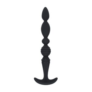 Sonda Anal Em Silicone Texturizada Preta Levelz