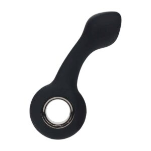 Estimulador De Próstata Em Silicone Vibratório Com Bolbo E Alça Preto Levelz