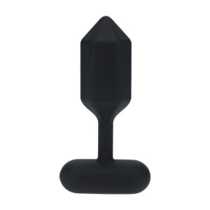 Plug Anal De Silicona Com Vibração Hexagonal S Preto Levelz